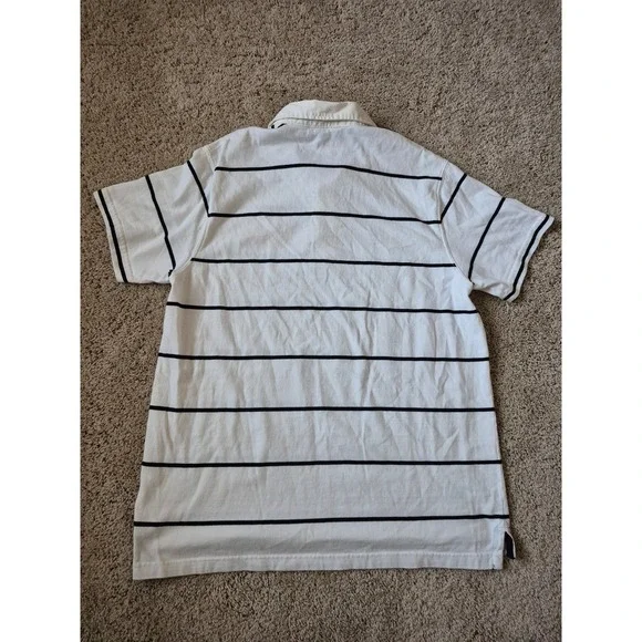 Old Navy Mens Classic Fit Striped Polo Shirt Gold Emblem Size XL - Picture 2 of 5